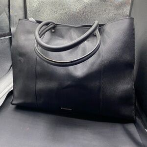655 Rebecca MINKOFF MAB tote black saffron see pics for edgecoat and handle